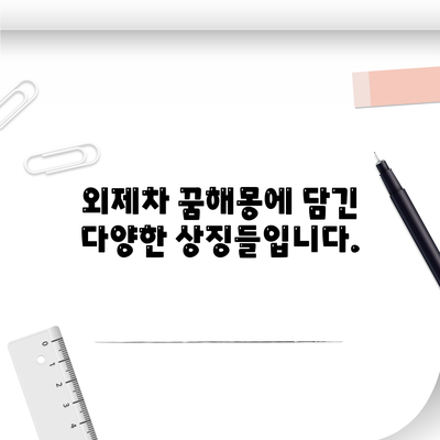 외제차 꿈해몽에 담긴 다양한 상징들입니다.